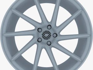 vossen vps-310t 19 wheel silver 3D Model
