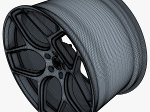 vossen cg 205 19 wheel silver Modello 3D
