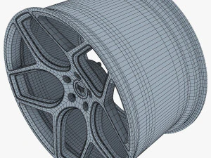 vossen cg 205 19 roda prata Modelo 3D