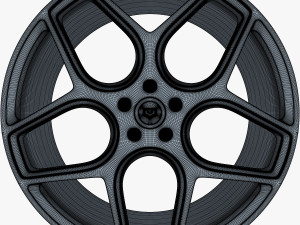 vossen cg 205 19 wheel silver Modello 3D