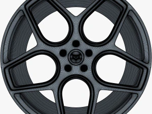 vossen cg 205 19 roda prata Modelo 3D