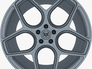 vossen cg 205 19 wheel silver Modello 3D