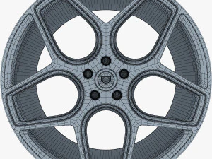 vossen cg 205 19 roda prata Modelo 3D