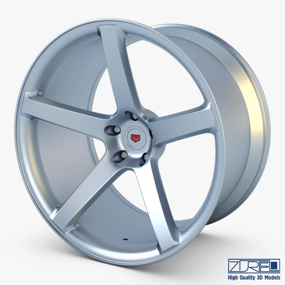 vossen vps-303 19 roda prata Modelo 3D .c4d .max .obj .3ds .fbx .stl .blend 