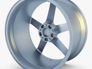 vossen vps-303 19 wheel silver 3D 模型