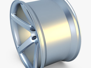 vossen vps-303 19 wheel silver 3D 模型