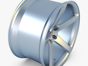 vossen vps-303 19 wheel silver 3D 模型