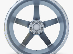 vossen vps-303 19 wheel silver 3D 模型