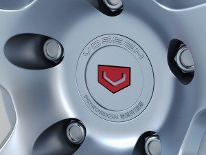 vossen vps-303 19 wheel silver 3D 模型