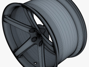 vossen vps-303 19 wheel silver 3D 模型