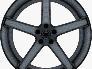 vossen vps-303 19 wheel silver 3D 模型