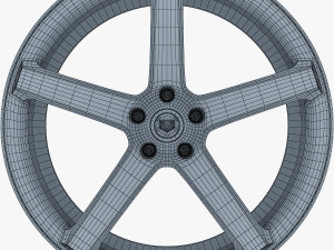 vossen vps-303 19 wheel silver 3D 模型