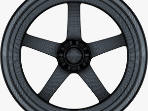 vossen vps-303 19 wheel silver 3D 模型