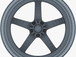 vossen vps-303 19 wheel silver 3D 模型