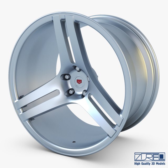 vossen vps-317 19 wheel silver 3D मॉडल .c4d .max .obj .3ds .fbx .stl .blend 