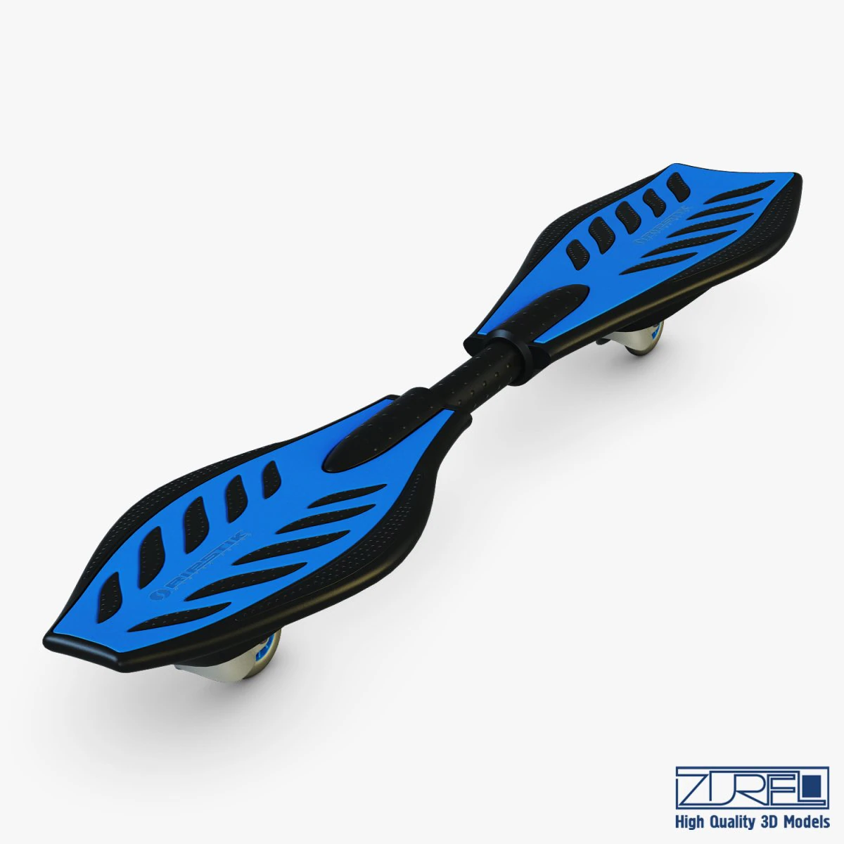 razor ripstik classic blue v 1 mid poly 3D Model .c4d .max .obj .3ds .fbx .stl .blend 