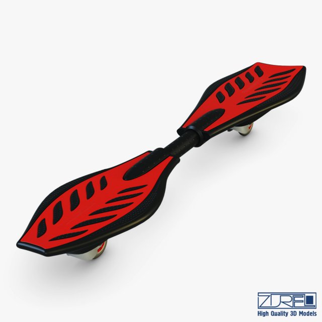 razor ripstik classic red v 1 mid poly 3Dモデル .c4d .max .obj .3ds .fbx .stl .blend 