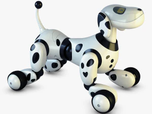 zoomer robot dog dalmatian 3D Model