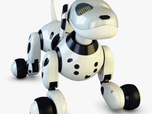zoomer robot dog dalmatian 3D Model