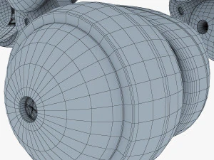 zoomer robot dog dalmatian 3D Model