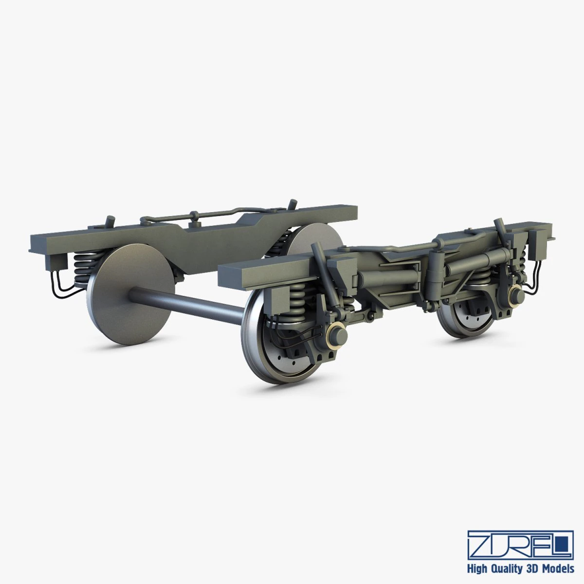 high speed train chassis v 1 3D Model .c4d .max .obj .3ds .fbx .stl .blend 