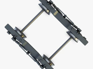 high speed train chassis v 1 3D Model