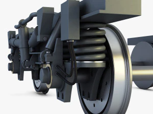 high speed train chassis v 1 3D Model