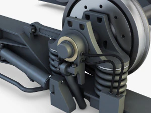 high speed train chassis v 1 3D Model