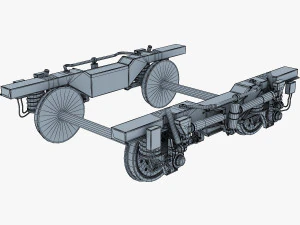 high speed train chassis v 1 3D Model