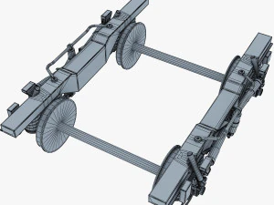 high speed train chassis v 1 3D Model