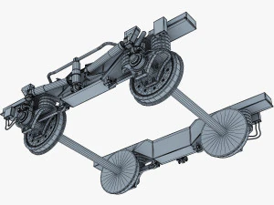 high speed train chassis v 1 3D Model
