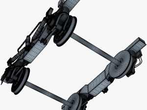high speed train chassis v 1 3D Model