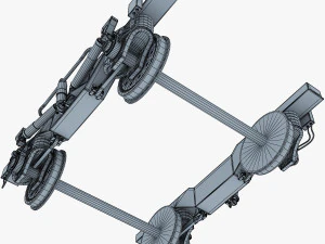 high speed train chassis v 1 3D Model