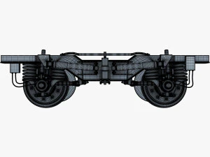 high speed train chassis v 1 3D Model