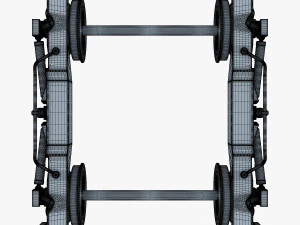 high speed train chassis v 1 3D Model