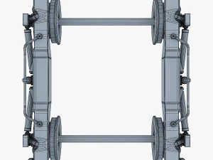 high speed train chassis v 1 3D Model