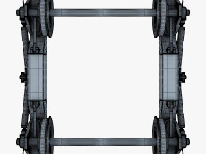 high speed train chassis v 1 3D Model