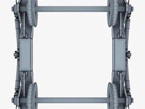 high speed train chassis v 1 3D Model