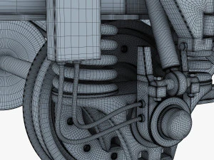 high speed train chassis v 1 3D Model