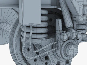 high speed train chassis v 1 3D Model