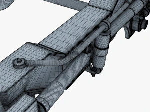 high speed train chassis v 1 3D Model