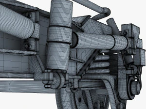high speed train chassis v 1 3D Model