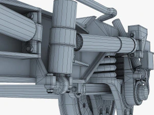 high speed train chassis v 1 3D Model