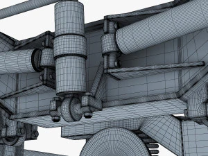 high speed train chassis v 1 3D Model