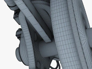 high speed train chassis v 1 3D Model