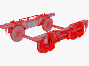 high speed train chassis v 1 3D Model
