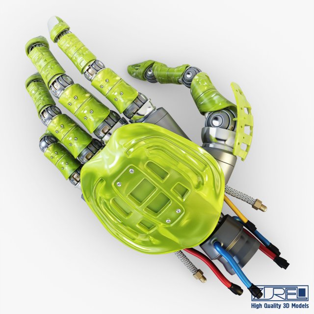 bio robotic hand v 2 3D Модель .c4d .max .obj .3ds .fbx .stl .blend 