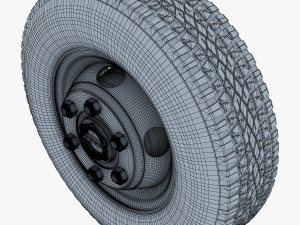 truck wheel v 1 3D Model