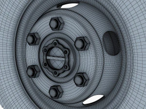 truck wheel v 1 3D Model
