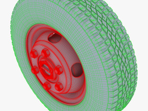 truck wheel v 1 3D Model